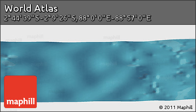 Satellite Panoramic Map of the Area around 2° 27' 3" S, 88° 28' 29" E