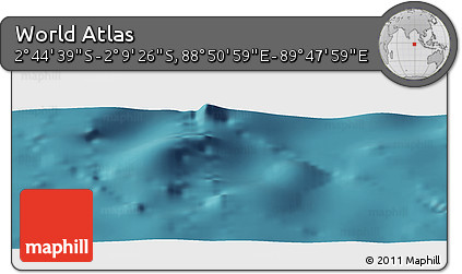 Satellite Panoramic Map of the Area around 2° 27' 3" S, 89° 19' 29" E