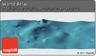 Satellite Panoramic Map of the Area around 2° 27' 3" S, 89° 19' 29" E