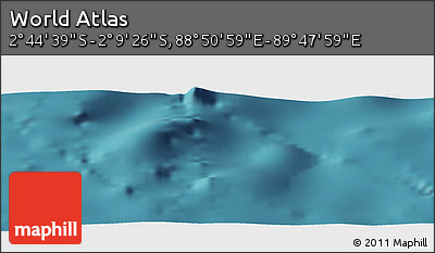 Satellite Panoramic Map of the Area around 2° 27' 3" S, 89° 19' 29" E
