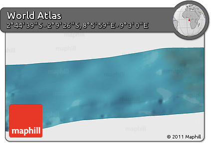 Satellite Panoramic Map of the Area around 2° 27' 3" S, 8° 34' 29" E