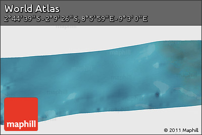 Satellite Panoramic Map of the Area around 2° 27' 3" S, 8° 34' 29" E