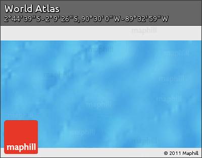 Physical 3D Map of the Area around 2° 27' 3" S, 90° 1' 30" W