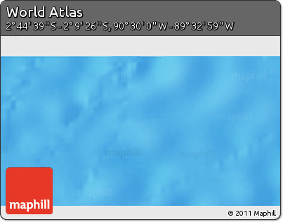 Physical 3D Map of the Area around 2° 27' 3" S, 90° 1' 30" W