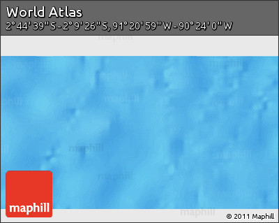 Physical 3D Map of the Area around 2° 27' 3" S, 90° 52' 30" W