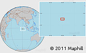 Gray Location Map of the area around 2° 27' 3" S, 91° 1' 30" E