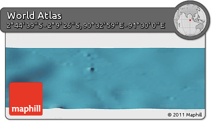 Satellite Panoramic Map of the Area around 2° 27' 3" S, 91° 1' 30" E
