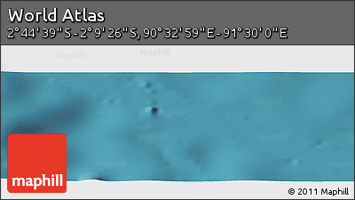 Satellite Panoramic Map of the Area around 2° 27' 3" S, 91° 1' 30" E