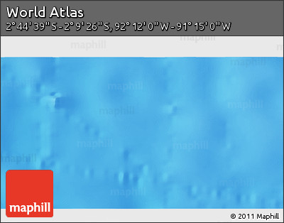 Physical 3D Map of the Area around 2° 27' 3" S, 91° 43' 29" W