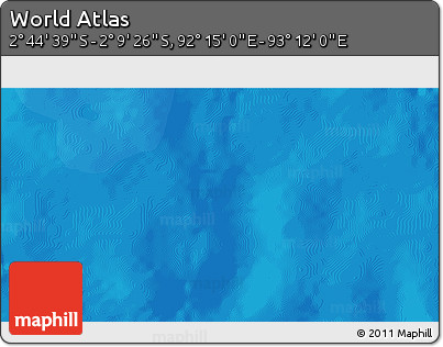 Political 3D Map of the Area around 2° 27' 3" S, 92° 43' 29" E