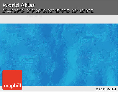 Shaded Relief 3D Map of the Area around 2° 27' 3" S, 92° 43' 29" E