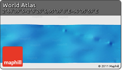 Shaded Relief Panoramic Map of the Area around 2° 27' 3" S, 96° 7' 30" E