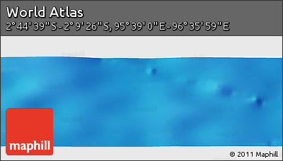 Shaded Relief Panoramic Map of the Area around 2° 27' 3" S, 96° 7' 30" E