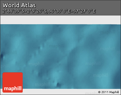 Satellite 3D Map of the Area around 2° 27' 3" S, 96° 58' 29" E