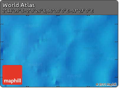 Physical Map of the Area around 2° 27' 3" S, 96° 58' 29" E