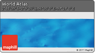 Physical Panoramic Map of the Area around 2° 27' 3" S, 96° 58' 29" E