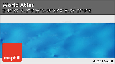 Shaded Relief Panoramic Map of the Area around 2° 27' 3" S, 96° 58' 29" E