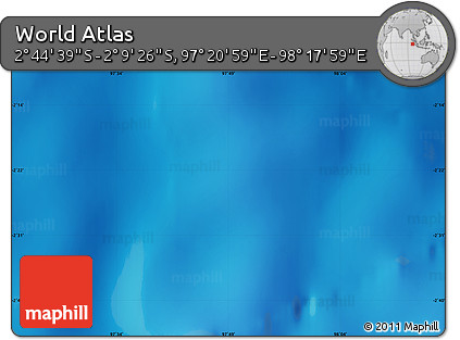Physical Map of the Area around 2° 27' 3" S, 97° 49' 29" E