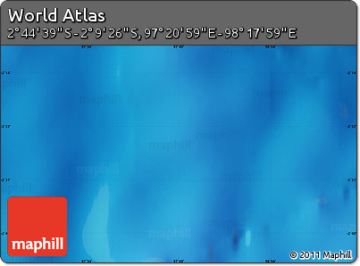 Physical Map of the Area around 2° 27' 3" S, 97° 49' 29" E