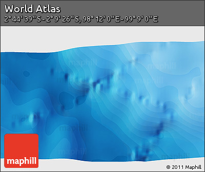 Political 3D Map of the Area around 2° 27' 3" S, 98° 40' 30" E