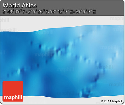 Shaded Relief 3D Map of the Area around 2° 27' 3" S, 98° 40' 30" E