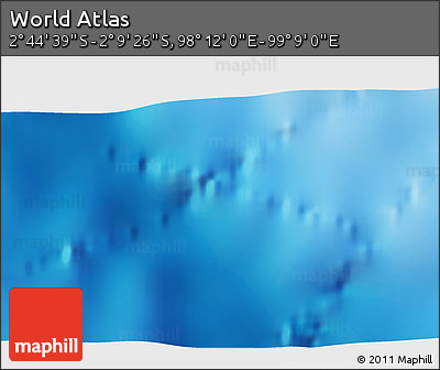 Shaded Relief 3D Map of the Area around 2° 27' 3" S, 98° 40' 30" E