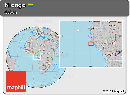 Gray Location Map of Niongo
