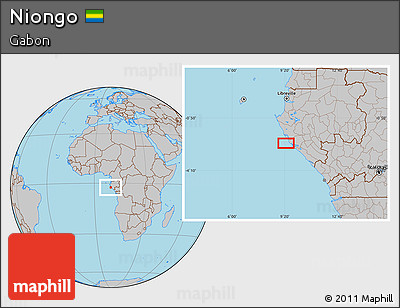 Gray Location Map of Niongo