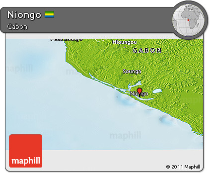 Physical Panoramic Map of Niongo