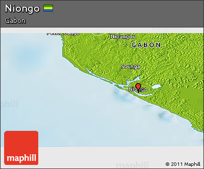 Physical Panoramic Map of Niongo