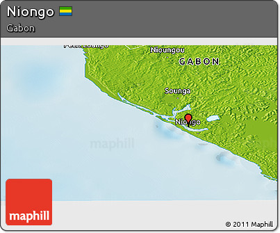 Physical Panoramic Map of Niongo