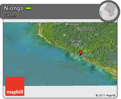 Satellite Panoramic Map of Niongo