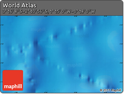 Physical Map of the Area around 2° 58' 32" S, 0° 46' 30" W