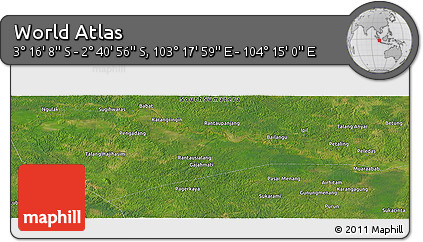 Satellite Panoramic Map of the Area around 2° 58' 32" S, 103° 46' 30" E
