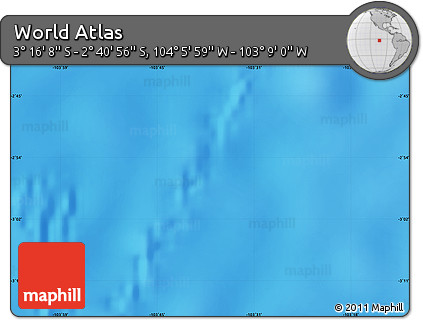 Physical Map of the Area around 2° 58' 32" S, 103° 37' 30" W