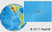 Physical Location Map of the area around 2° 58' 32" S, 104° 28' 29" W