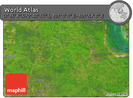 Satellite Map of the Area around 2° 58' 32" S, 105° 28' 29" E
