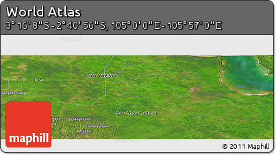 Satellite Panoramic Map of the Area around 2° 58' 32" S, 105° 28' 29" E