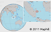 Gray Location Map of the area around 2° 58' 32" S, 106° 19' 29" E