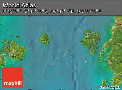 Satellite Map of the Area around 2° 58' 32" S, 107° 10' 30" E