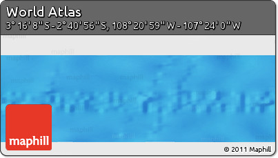 Physical Panoramic Map of the Area around 2° 58' 32" S, 107° 52' 30" W