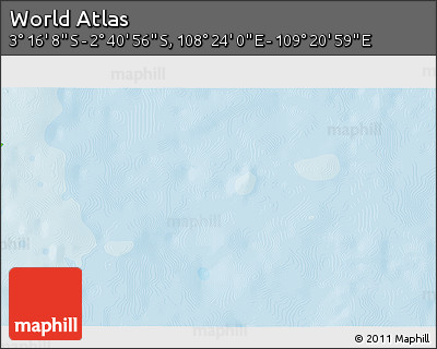 Political 3D Map of the Area around 2° 58' 32" S, 108° 52' 30" E