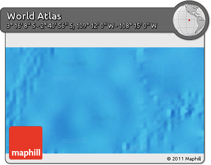 Shaded Relief 3D Map of the Area around 2° 58' 32" S, 108° 43' 29" W