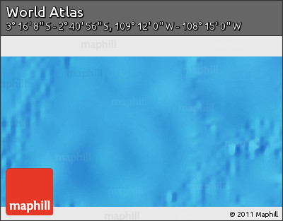 Shaded Relief 3D Map of the Area around 2° 58' 32" S, 108° 43' 29" W