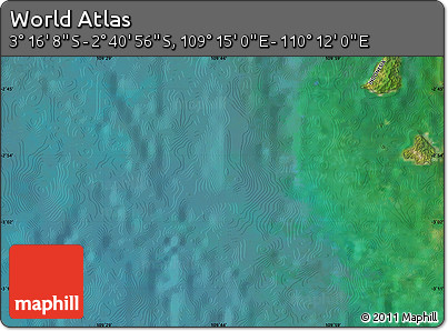 Satellite Map of the Area around 2° 58' 32" S, 109° 43' 29" E