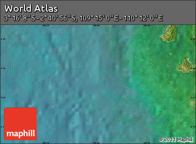 Satellite Map of the Area around 2° 58' 32" S, 109° 43' 29" E