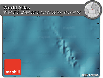 Satellite Map of the Area around 2° 58' 32" S, 10° 7' 30" W