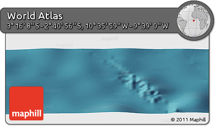 Satellite Panoramic Map of the Area around 2° 58' 32" S, 10° 7' 30" W