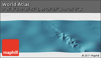 Satellite Panoramic Map of the Area around 2° 58' 32" S, 10° 7' 30" W
