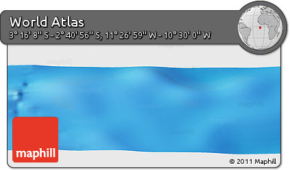 Physical Panoramic Map of the Area around 2° 58' 32" S, 10° 58' 29" W